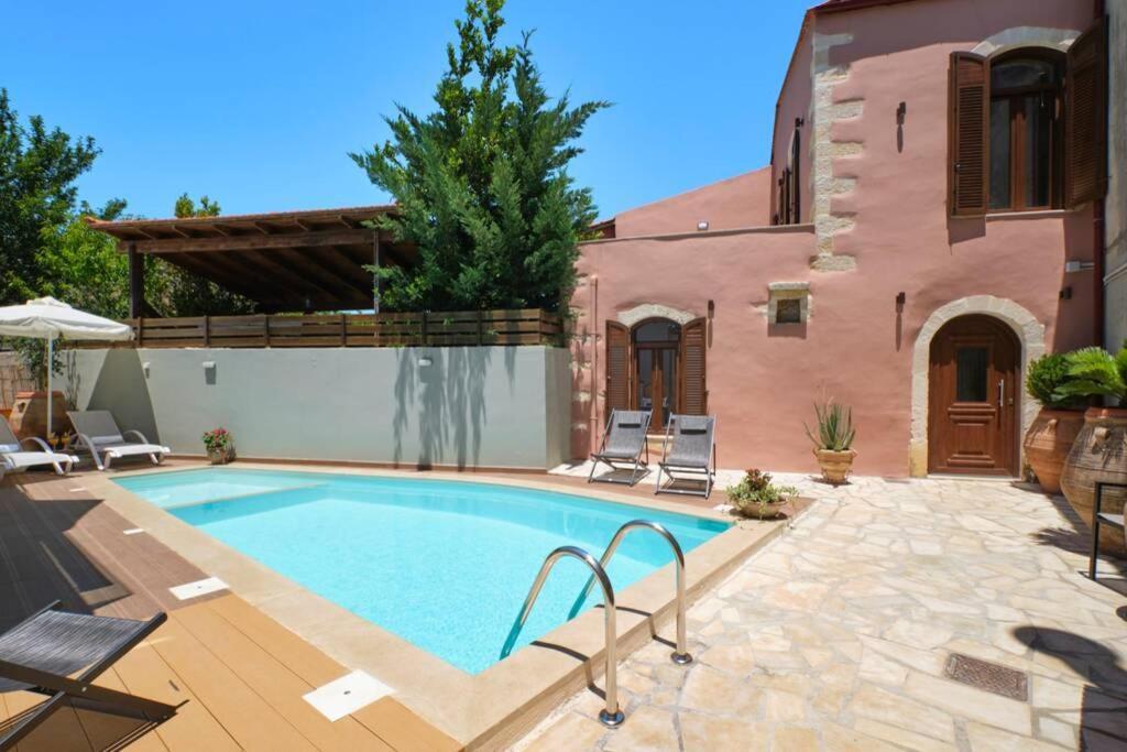 Stone Villa With Swimming Pool-Bbq! Melidhonion  Luaran gambar