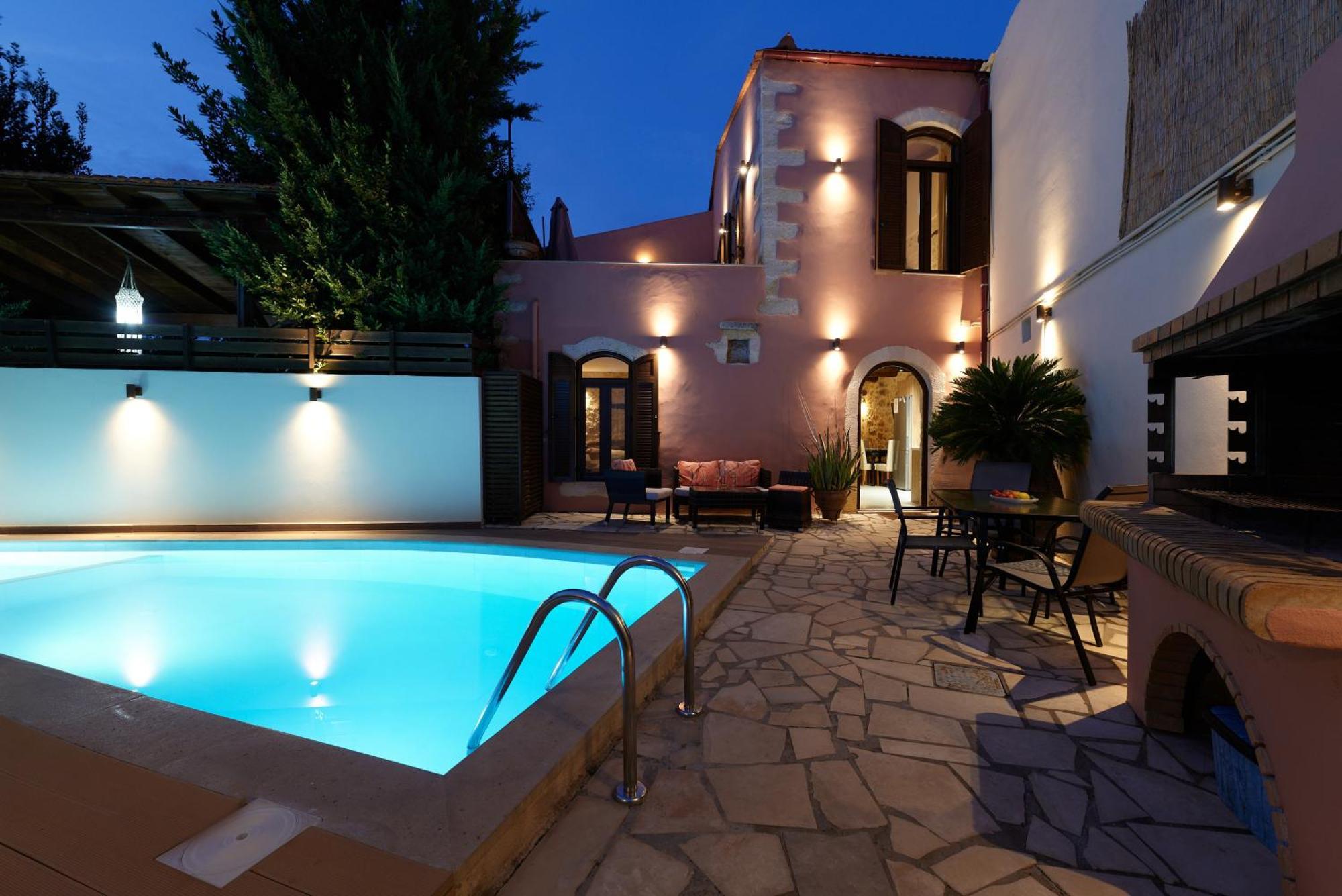 Stone Villa With Swimming Pool-Bbq! Melidhonion  Luaran gambar